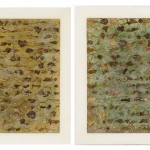Natura XXXII-a Natura XXXII-b, Dried plants, brass-copper-silver leaf, acids, chemical solutions and acrylic medium on canvas ( 30 x 43 cm ) 2015